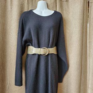 Pierre Cardin grey leather wide belt